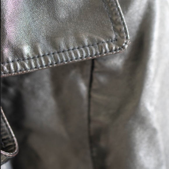 Vegan Leather Motorcycle Jacket - Picture 4 of 10